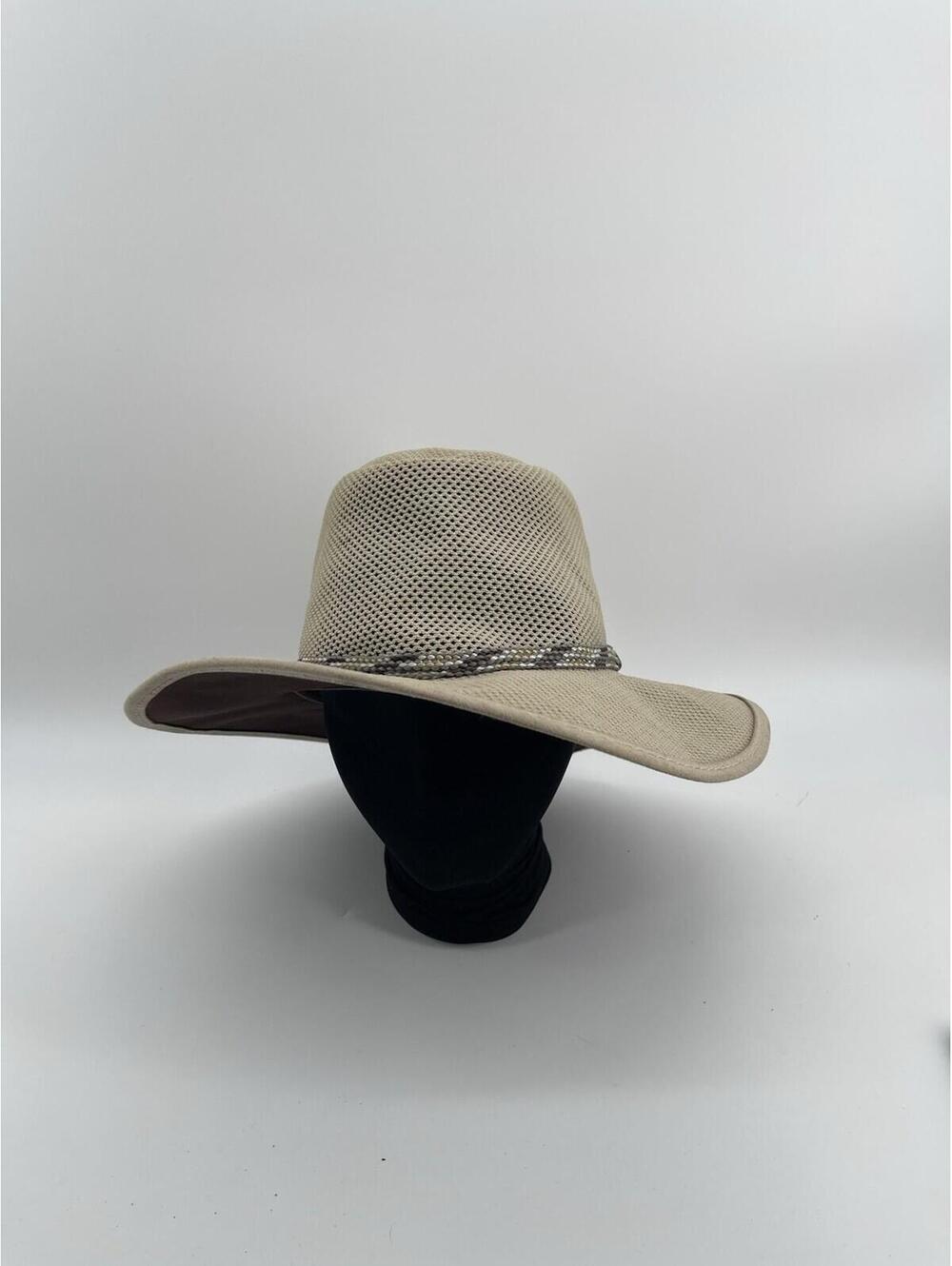 Monterey Bay Cantina Safari Hat Tan Mesh Wide Brim USA Made Outdoor Sun Cap